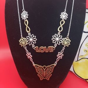 Love Butterfly Necklace Set Handmade
